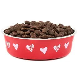 TK-Pet Corazón Comedero de acero inoxidable para perros y gatos