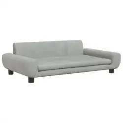 Cama Para Perros De Terciopelo Gris Claro 100x54x33 Cm Vidaxl