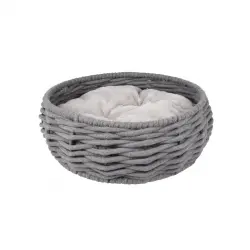 Flamingo Zinzi Redondo Gris cama cuna para perros