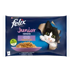 Felix Fantastic Junior 4 x 85 g - Salmón y pollo