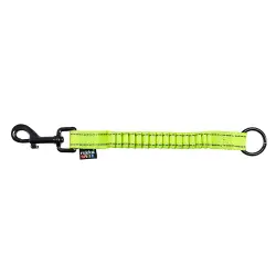 Alargador de correa antichoque Rukka® Bliss, amarillo para perros - M: 30 cm de largo, 20 mm de ancho