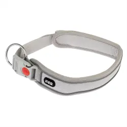 Collar TIAKI Soft & Safe gris para perros - XS: 25 - 35 cm contorno de cuello, 4 cm de ancho