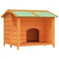 Caseta Para Perros Madera Maciza De Pino Marrón 96x87x80,5 Cm Vidaxl