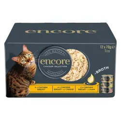 Encore latas en caldo 12 x 70 g para gatos - Pack mixto: selección de pollo