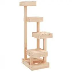 Árbol Para Gatos Madera Maciza De Pino 45,5x49x103 Cm Vidaxl