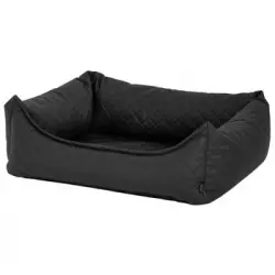 Cama Para Perros Skai Check Gris 120x95x28 Cm Madison