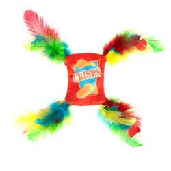 Crinkle Crisps con plumas juguete para gatos - 1 unidad