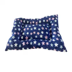 Cama de Mascota Modelo A con Felpa. Modelo Estrellas.  110 x 85 cm