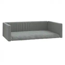 Cama De Maletero Coche Para Perros Aspecto Lino Gris 90x60 Cm Vidaxl