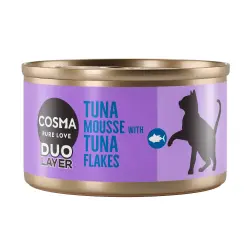 Cosma DUO Layer 6 x 70 g - Mousse de atún con trozos de atún