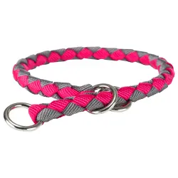 Collar antitirones Trixie Cavo fucsia y grafito para perros - T/L-XL: 52-60 cm perímetro de cuello, 18 mm de diámetro