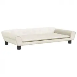 Cama Para Perros De Terciopelo Crema 100x50x21 Cm Vidaxl