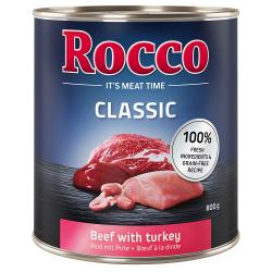 Rocco Classic 6 x 800 g - Vacuno con pavo