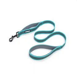 APEX DOG GEAR correa de nylon con doble asa turquesa para perros