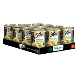 Sheba Nature's Collection 12 x 400 g - Pollo y aceite de pescado con guarnición de boniato y judías verdes en salsa