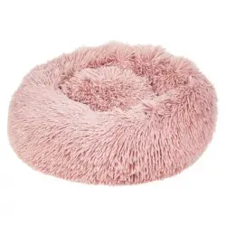 Cama Para Perro De Piel Ecológica Rosa 50 Cm Kulu