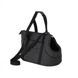 Bolsa De Transporte Para Perro O Gato Talla R2 25x50x27 Negro Ecolen