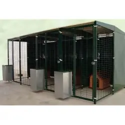 Imor Perrera Modular Bateria De 3 Perreras Techadas 4x2m