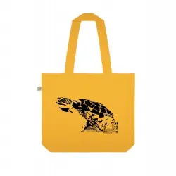 Animal totem bolso tote bag de tela tortuga amarilla