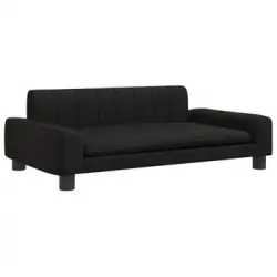 Cama Para Perros De Cuero Sintético Negra 90x53x30 Cm Vidaxl