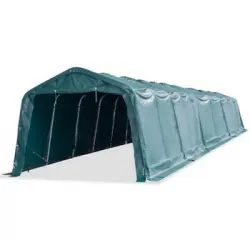 Carpa Para Ganado Desmontable Pvc Verde Oscuro 550g/m² 3,3x16 M Vidaxl