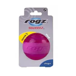 Rogz squeekz pelota de rebote rosa para perros