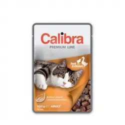 Calibra adult cat comida húmeda pouch pato pollo, Unidades 24x100 Gr