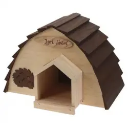 Casa Para Erizos Madera Con Corteza De Árbol 34,5x20x23,5 Cm Progarden