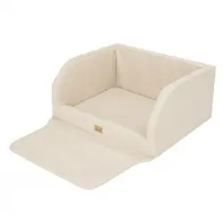 Transporte Y Cama De Viaje Para Perros Adventure R1: 92x70 Beige Eco Cuero