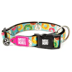 Collar Max & Molly Donuts con Smart ID para perros - Talla L: 39-62 cm de cuello, 25 mm de ancho