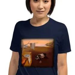 Mascochula camiseta mujer mola dalí personalizada con tu mascota azul marino