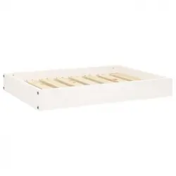 Cama Para Perros Madera Maciza De Pino Blanco 71,5x54x9 Cm Vidaxl