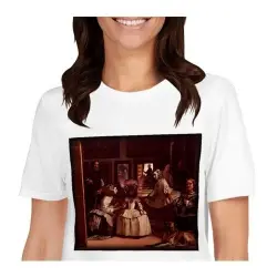 Mascochula camiseta mujer las meninas personalizada con tu mascota blanco