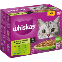 Whiskas 7+ años 12 x 85/100 g en bolsitas - Selección mixta en salsa (12 x 85 g)