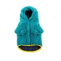 Groc croc abrigo reversible verde para perros