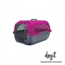 Transportín Dogit Pet Voyaguer Carrier Tamaño S - Fucsia /gris