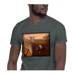 Mascochula camiseta hombre mola dalí personalizada con tu mascota gris oscuro