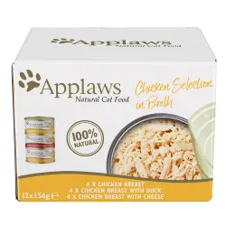 Applaws en caldo 12 x 156 g latas para gatos - Pack de prueba  - Pack mixto pollo en caldo