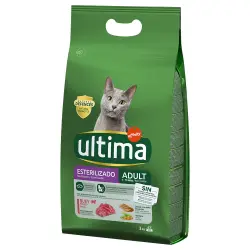 Ultima Esterilizado Adult con buey pienso para gatos - 3 kg