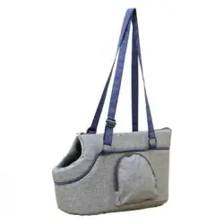 Bolso Transportín Para Mascotas Marie Gris Y Azul 46x23x25 Cm Kerbl