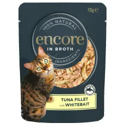 Encore en bolsitas 16 x 70 g comida húmeda para gatos - Atún y jaramugo