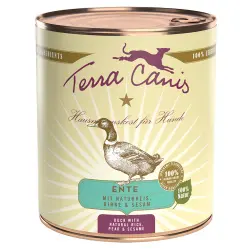 Terra Canis Menú 6 x 800 g - Pato con arroz integral, remolacha, pera y semillas de sésamo