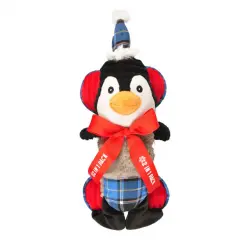 Flamingo Navidad Pingüino y Hueso de peluche para perros