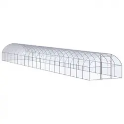 Gallinero De Exterior De Acero Galvanizado 3x20x2 M Vidaxl