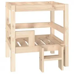 Cama Para Perros Madera Maciza De Pino 55,5x53,5x60 Cm Vidaxl