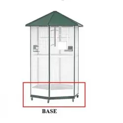 Base De Chapa Galvanizada Para Jaula Modular Tipo Voladero De 6 Lados Con Ruedas.