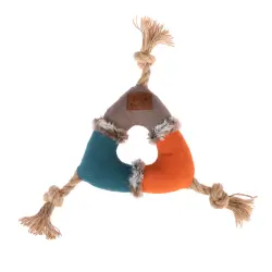 para perros TIAKI Cuerda de felpa triangular - Diámetro: 17 cm