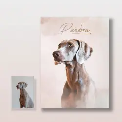 Pet Story Retrato Personalizado de Mascota Lienzo Cloud Nude