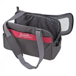 Bolsa De Transporte Kerbl Axion Para Perros - 44x20x27cm - Negro Y Rojo