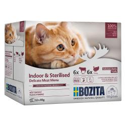 Bozita Indoor & Sterilised 12 x 85 g - Pack mixto - Mix en gelatina